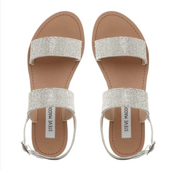 Steve Madden Marisa Rhinestone Strappy Sandals - Picture 3 of 10